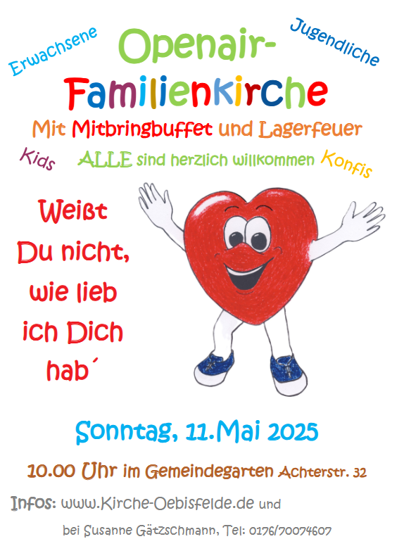 So 11.5. Openair - Familienkirche und Mitbringbrunch